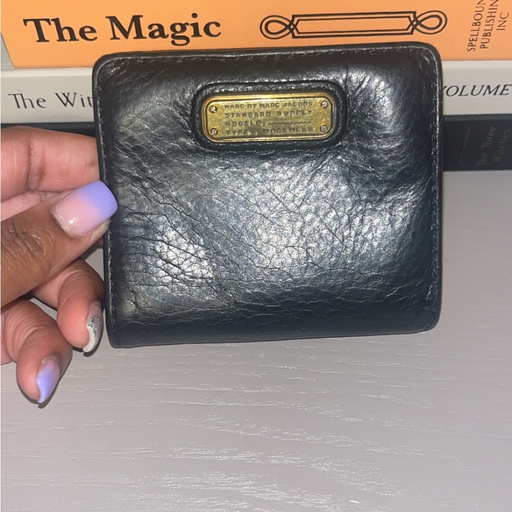 Marc by Marc Jacobs Black Leather Compact Wallet